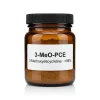 3-MeO-PCE: amber glass laboratory jar containing high-purity 3-methoxyeticyclidine crystalline reference standard for NMDA profiling.